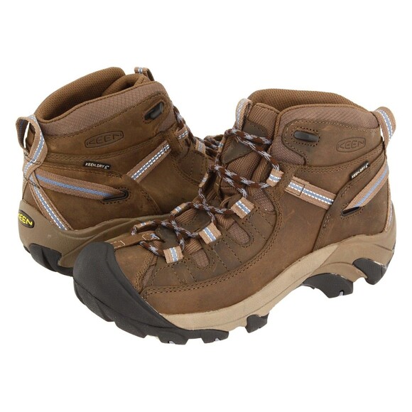 Keen Women's Targhee II Mid WP Hiking Boots Slate Blue Flint Stone SZ 9 NIB $165 - Picture 1 of 7